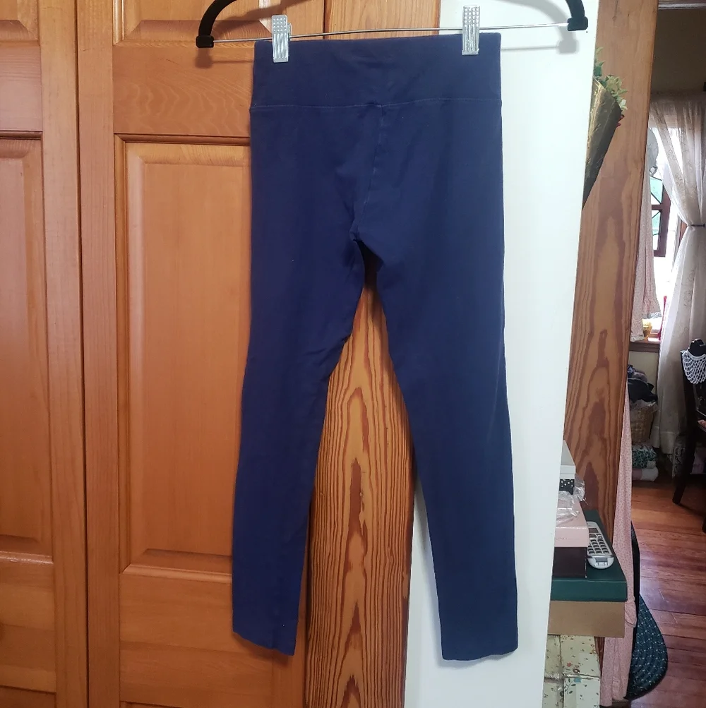 Justice Solid Navy Blue Leggings Girls 10